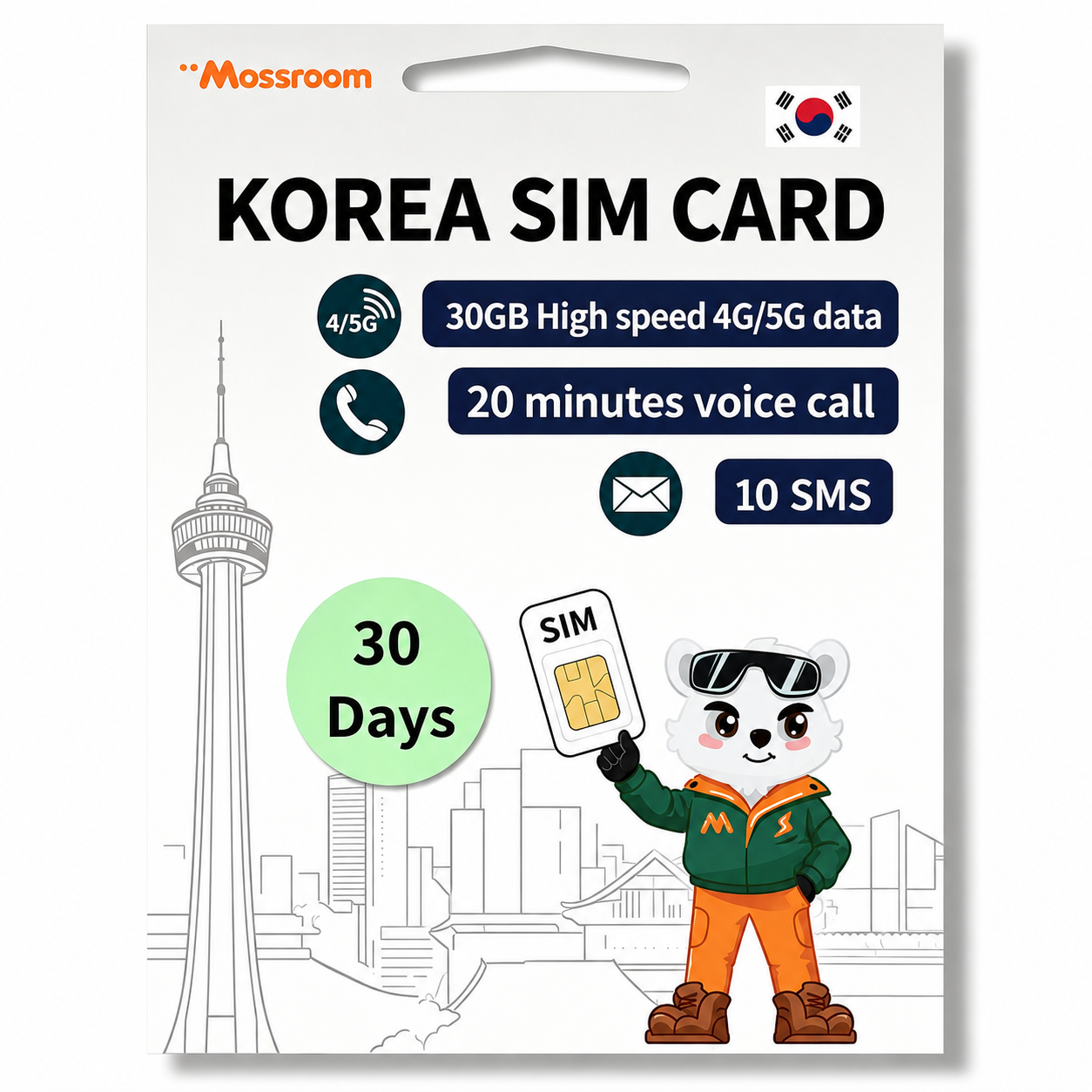 South Korea Travel SIM Card – Calls, SMS & Data