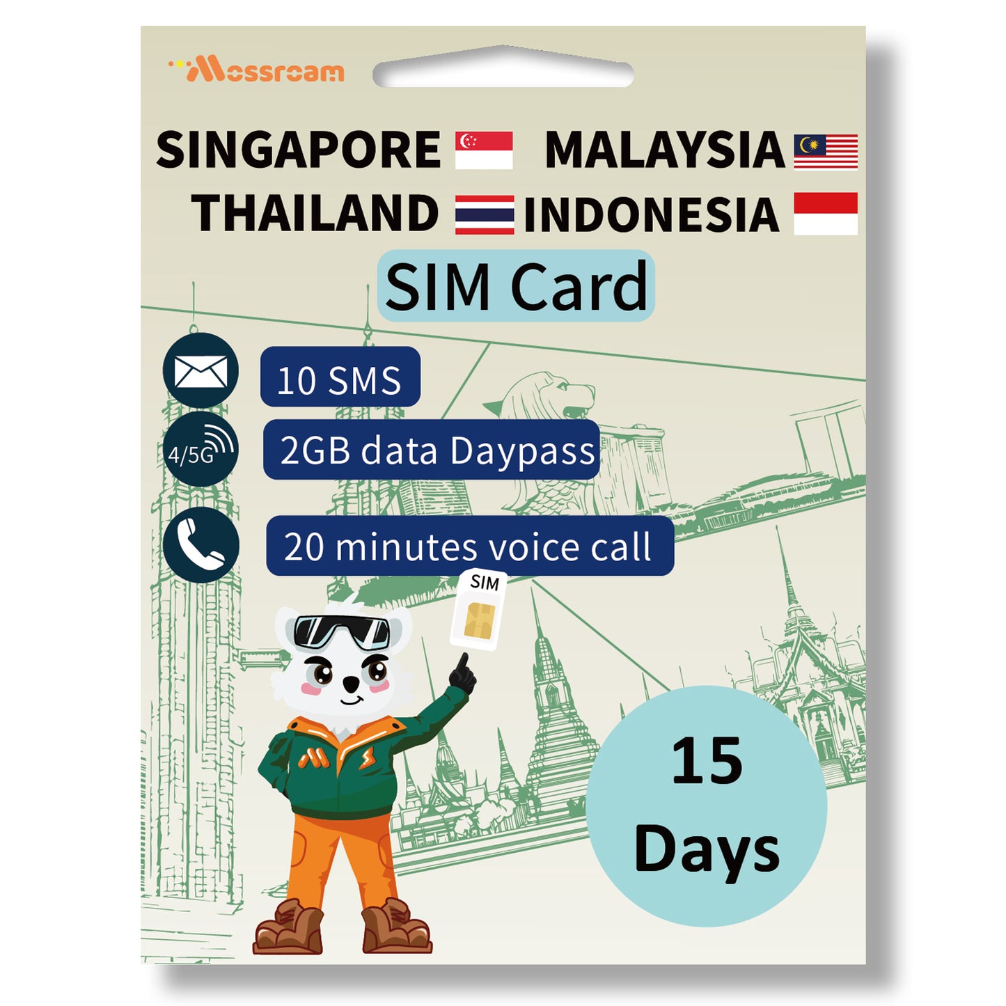 Singapore Malaysia Thailand Indonesia Travel Data SIM Card
