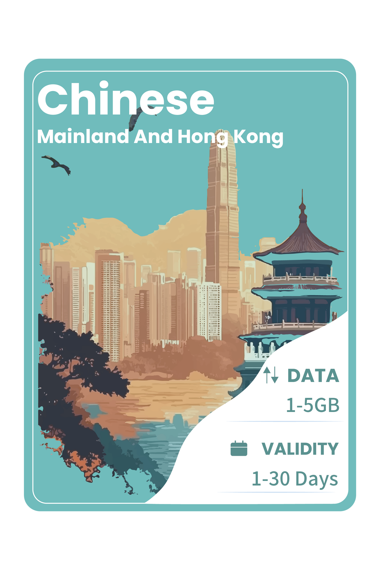 Chinese Mainland and Hong Kong eSIM Unlimited Data
