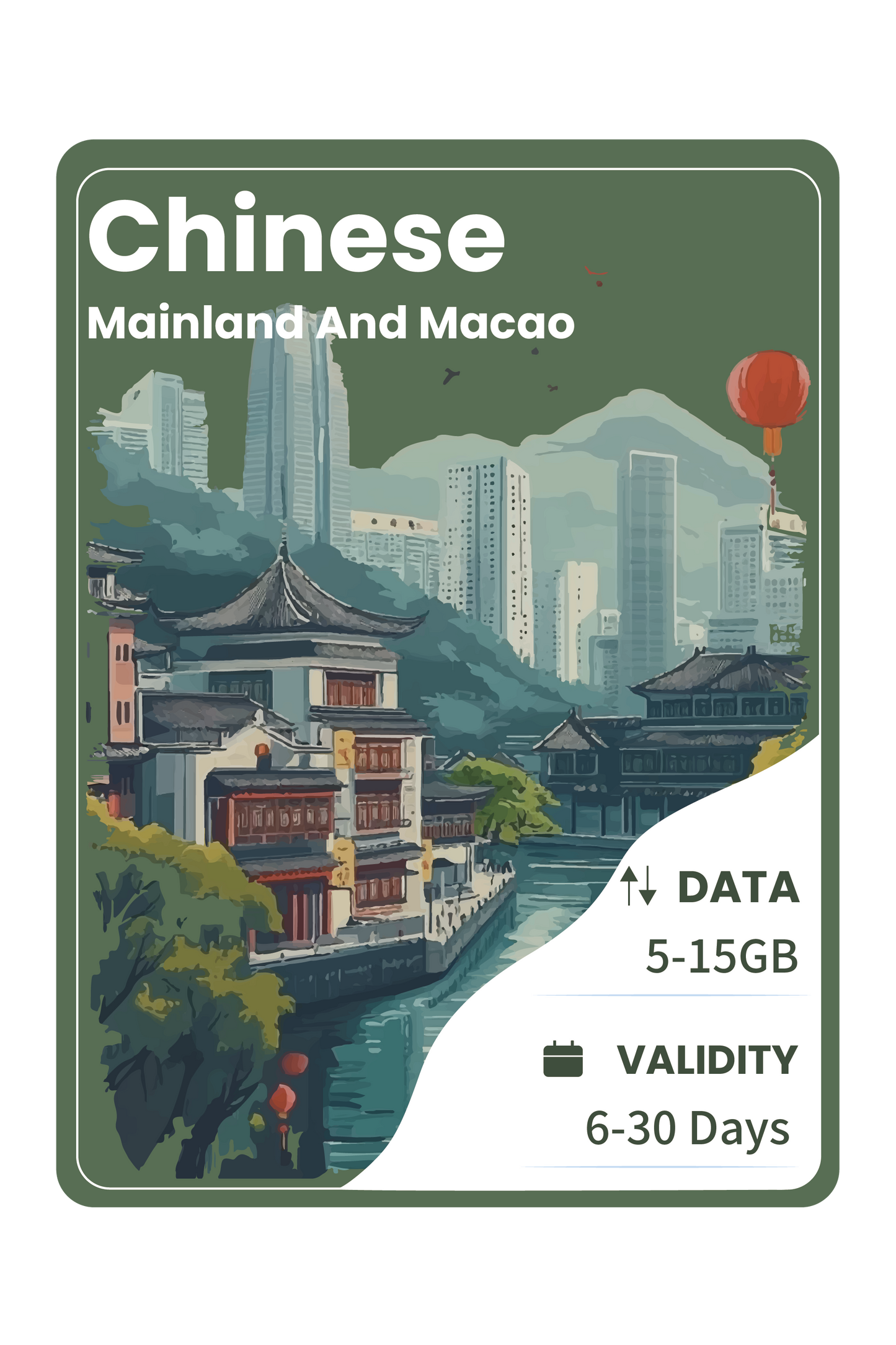 Chinese Mainland and Macao eSIM Data Package