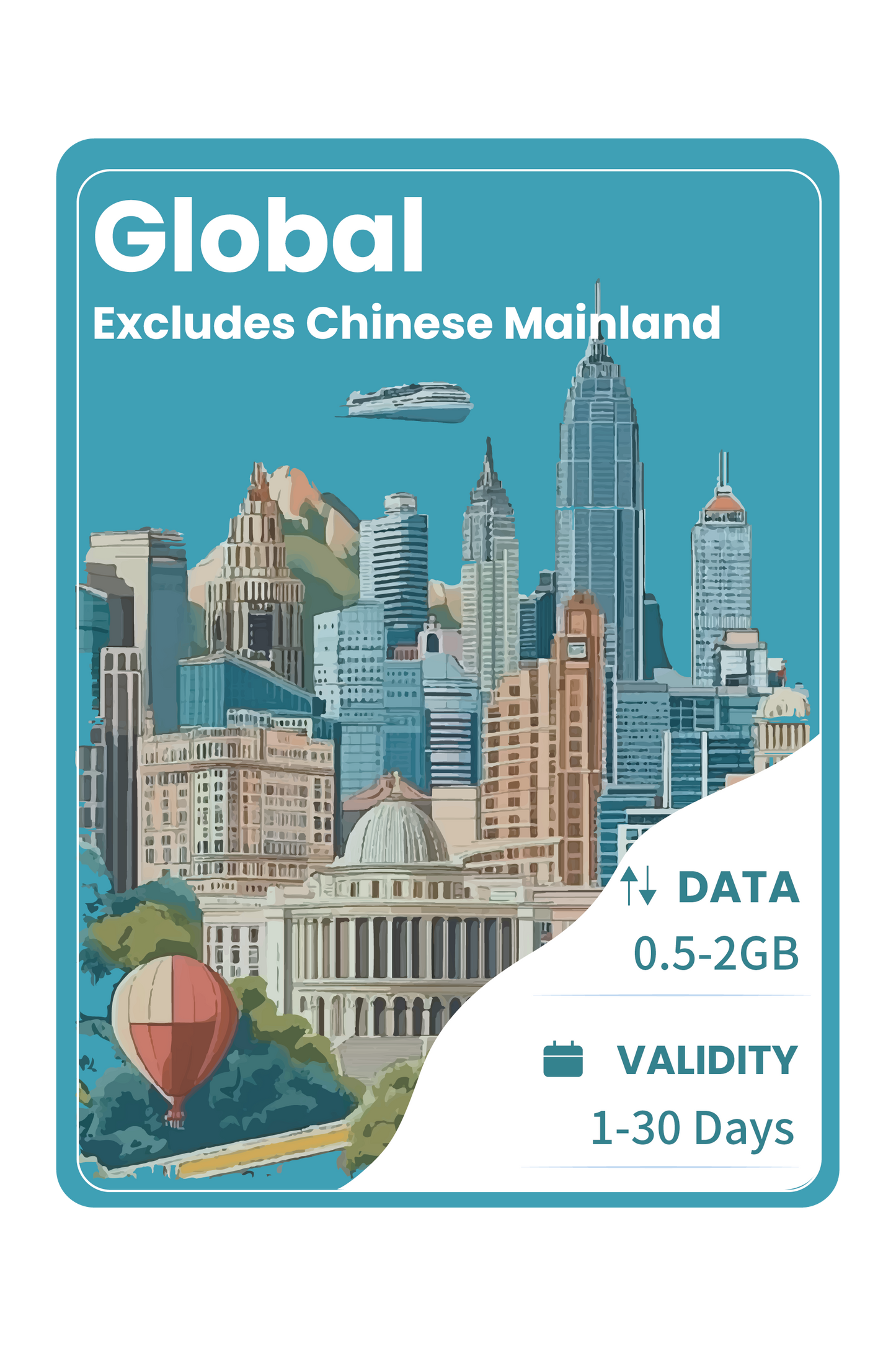 Global eSIM Excludes Chinese Mainland Unlimited Data