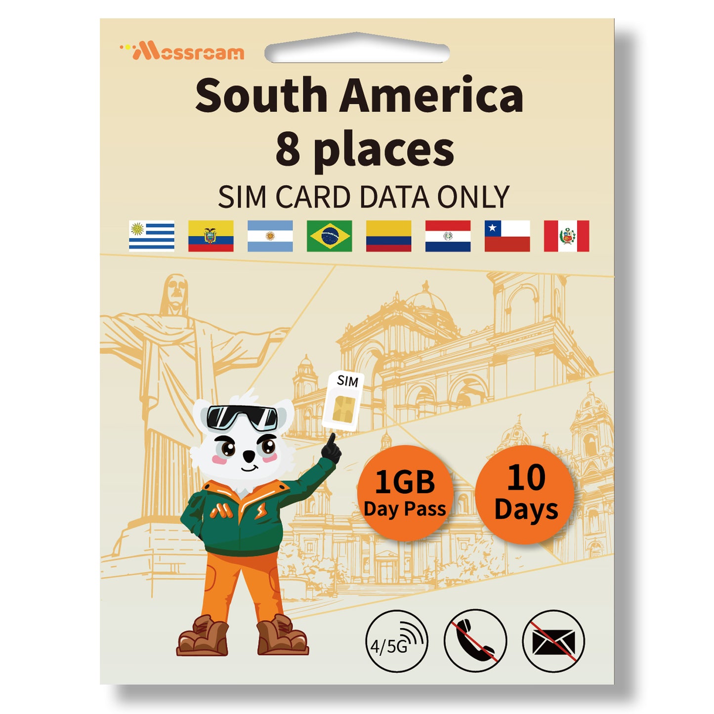 South America 8 Countries Data SIM Card