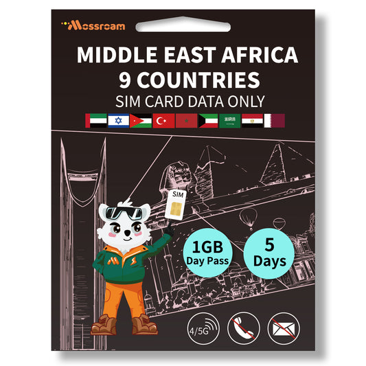 Middle East & Africa 11 Countries 3-in-1 SIM Card