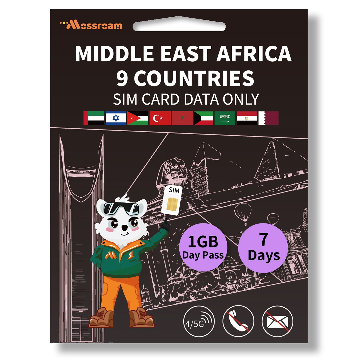 Middle East & Africa 11 Countries 3-in-1 SIM Card