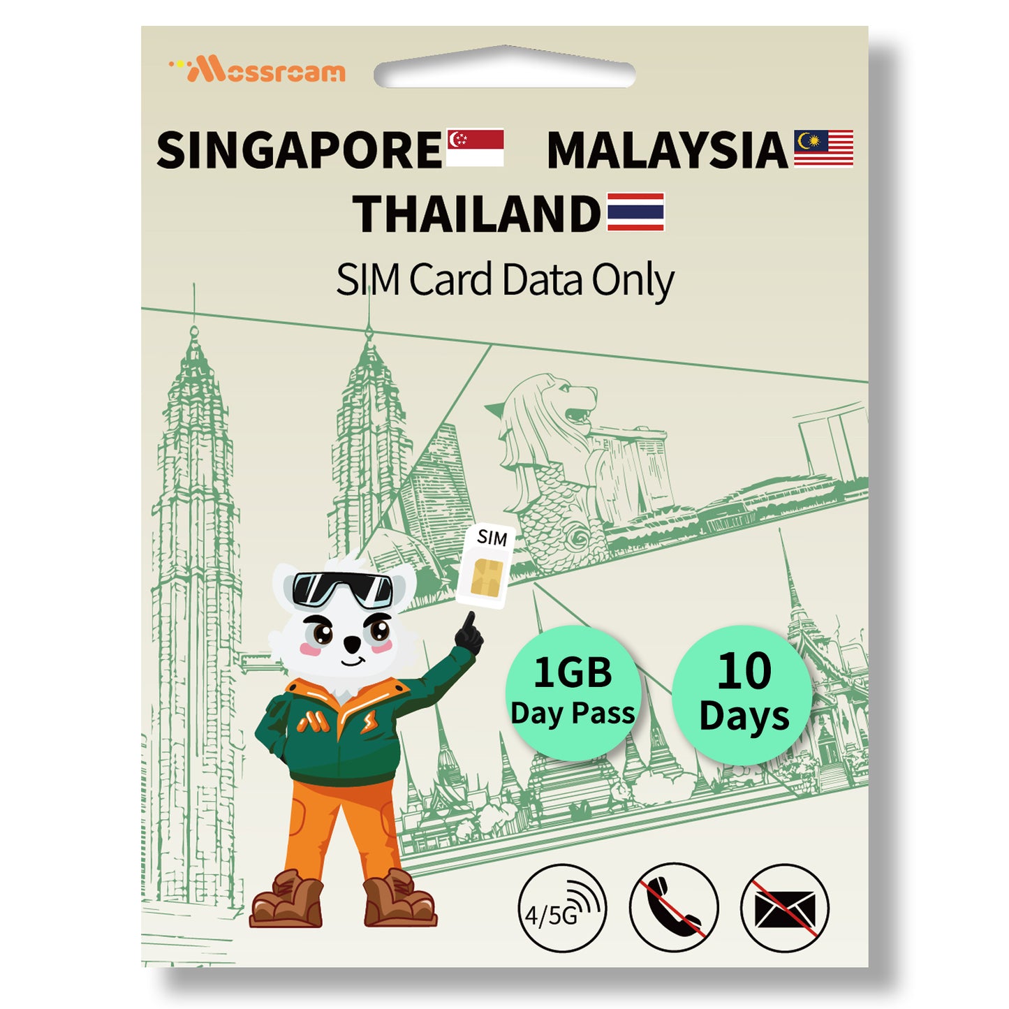 Singapore, Malaysia, Thailand Data SIM Card