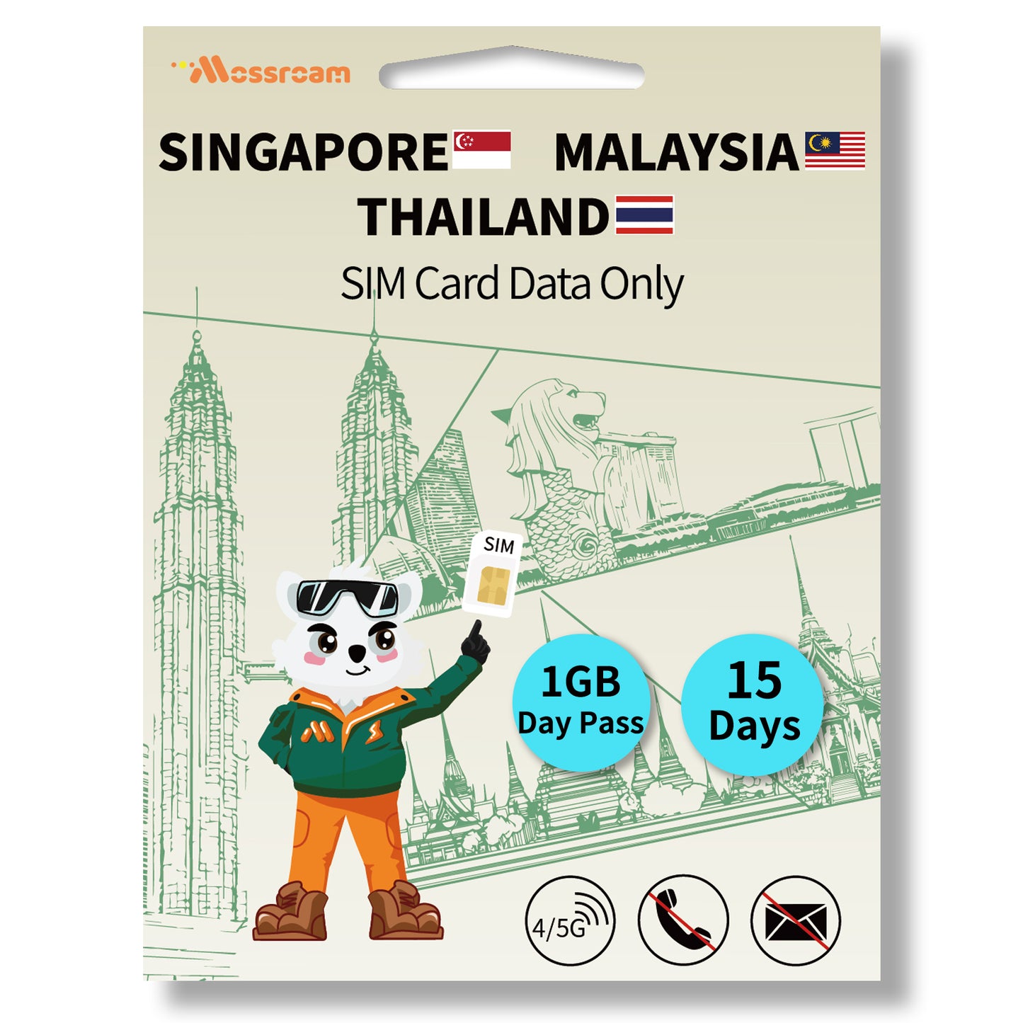 Singapore, Malaysia, Thailand Data SIM Card