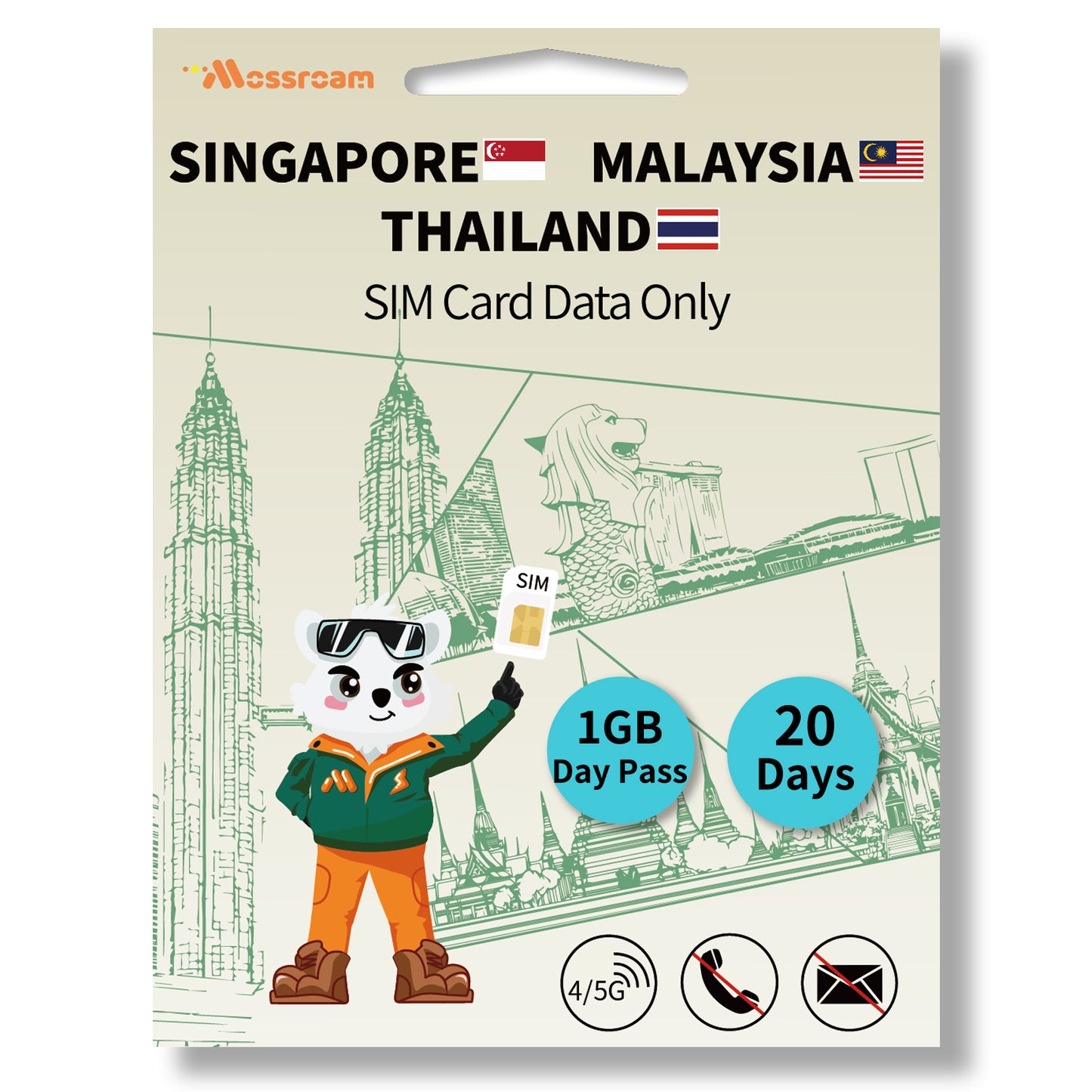 Singapore, Malaysia, Thailand Data SIM Card