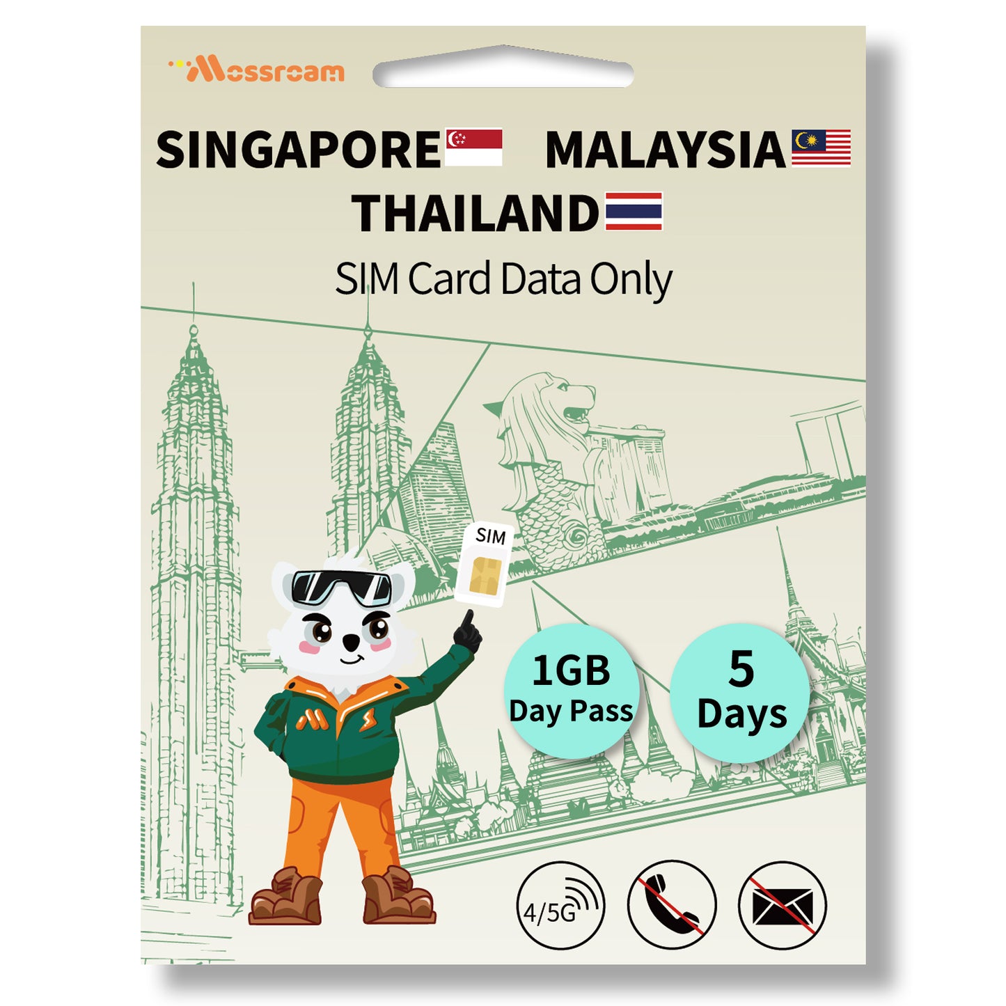 Singapore, Malaysia, Thailand Data SIM Card