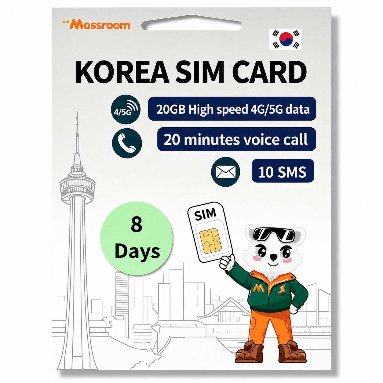 South Korea Travel SIM Card – Calls, SMS & Data