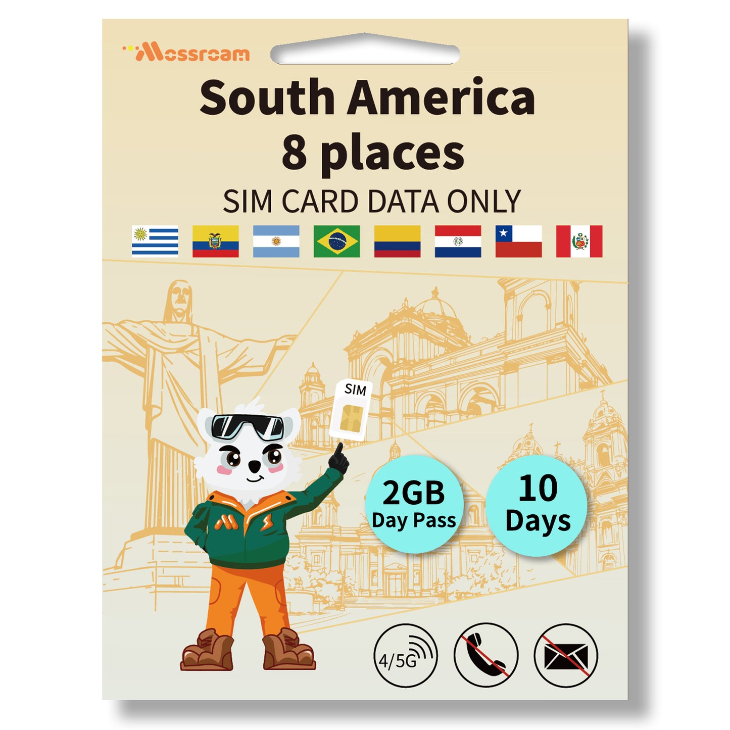 South America 8 Countries Data SIM Card