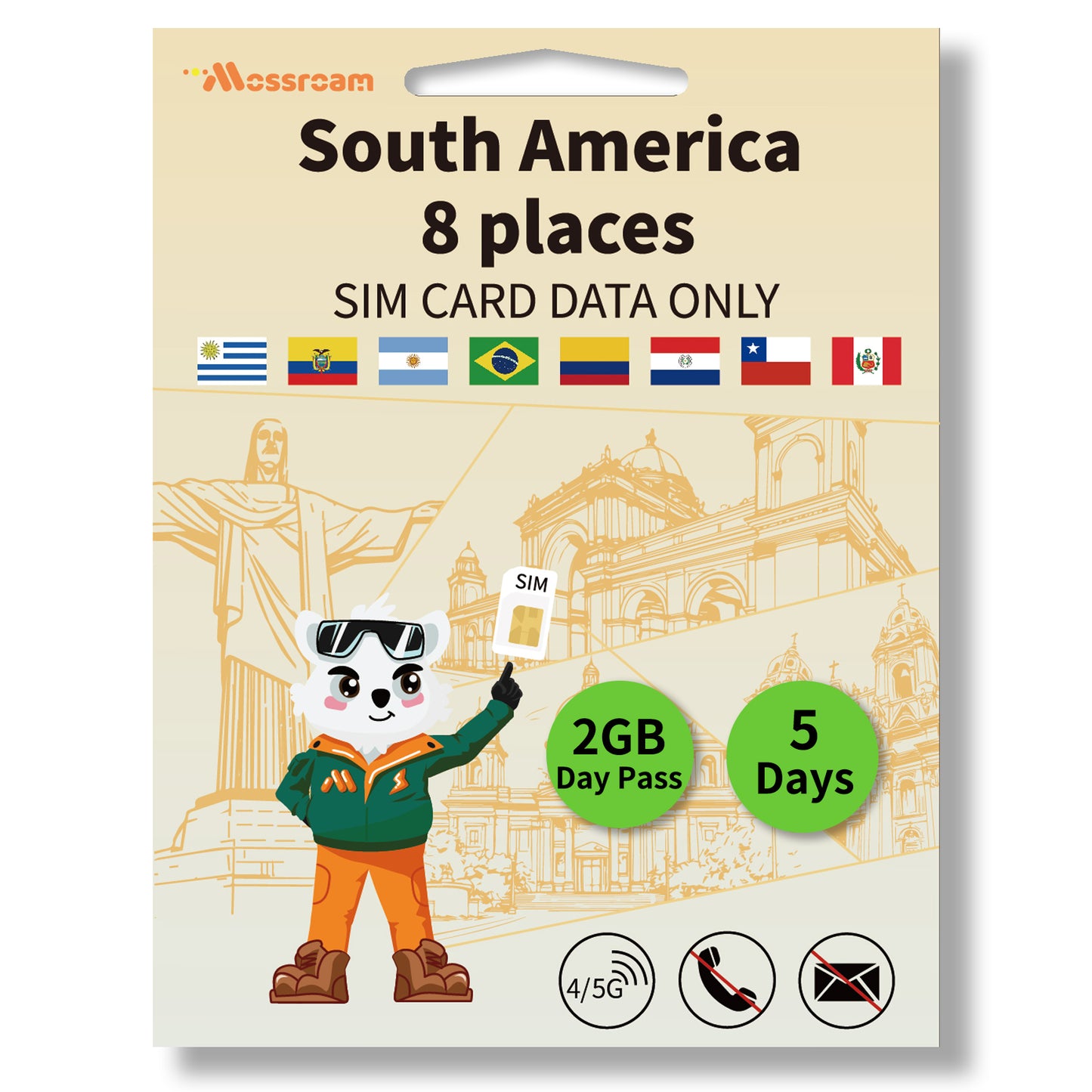 South America 8 Countries Data SIM Card