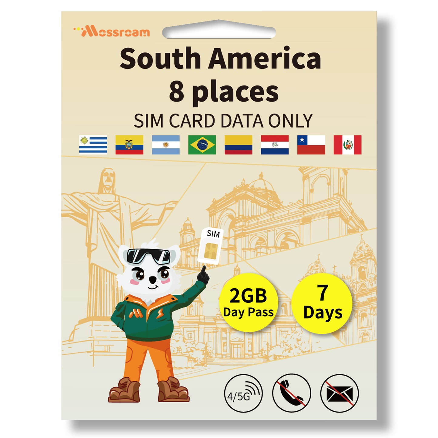 South America 8 Countries Data SIM Card