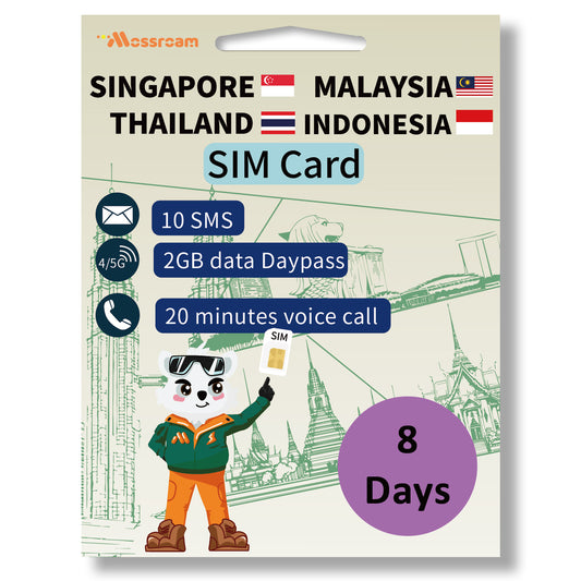Singapore Malaysia Thailand Indonesia Travel Data SIM Card