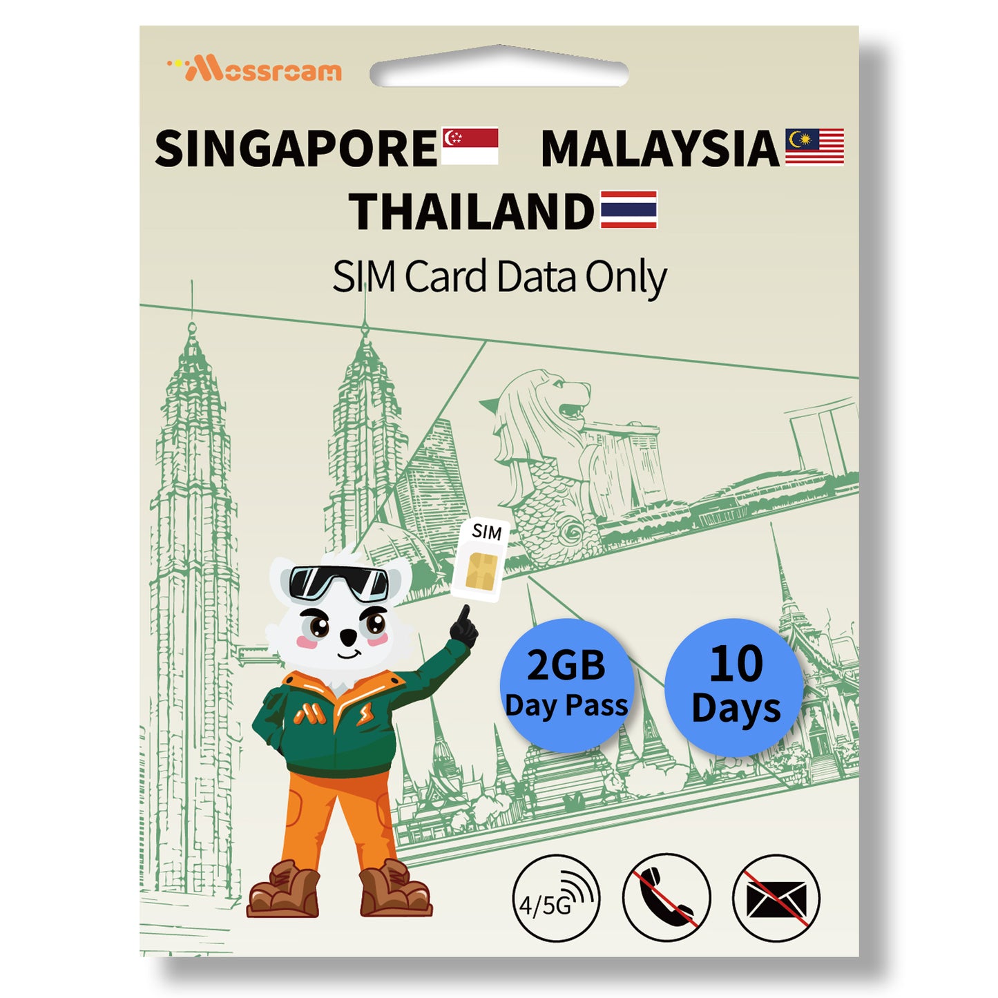 Singapore, Malaysia, Thailand Data SIM Card