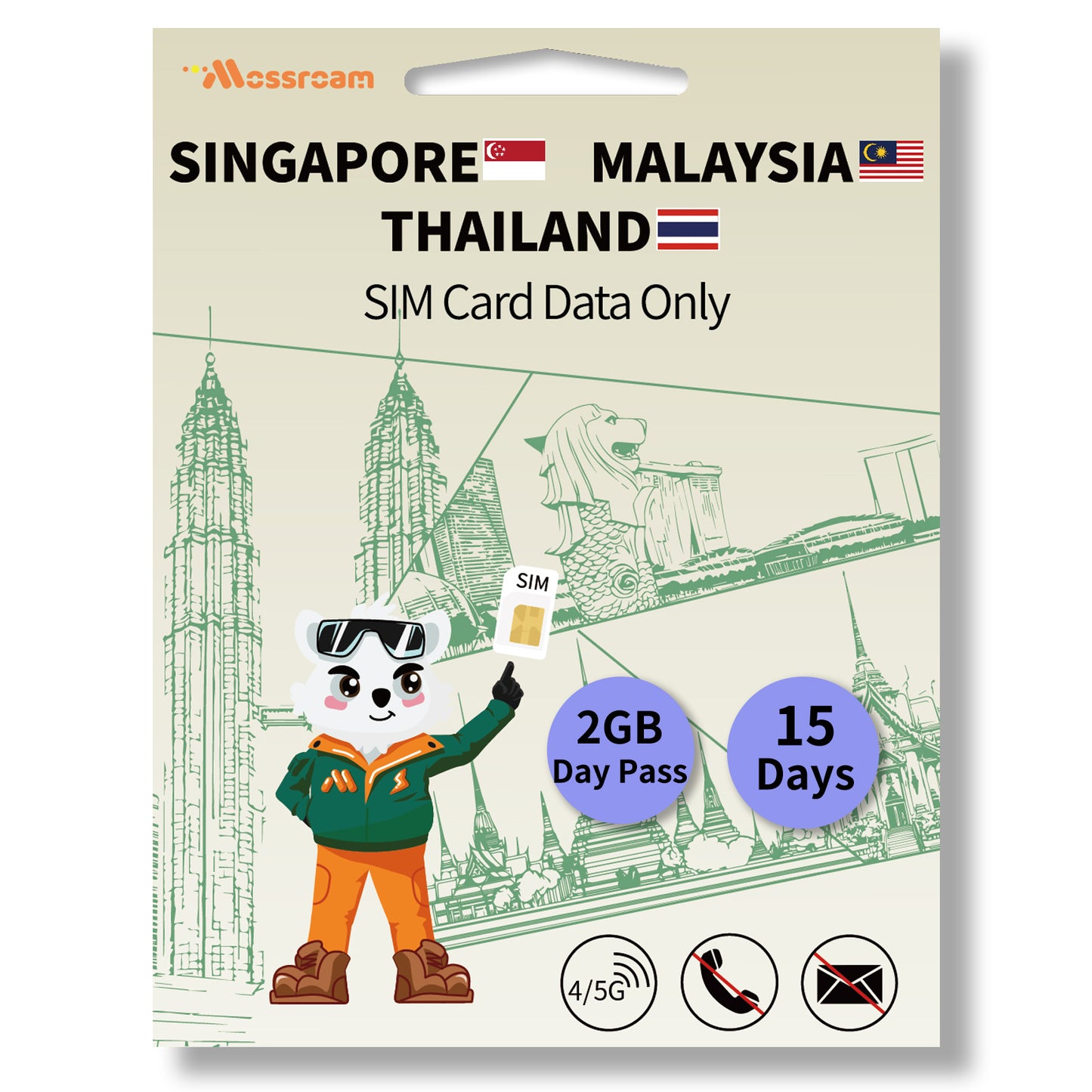 Singapore, Malaysia, Thailand Data SIM Card