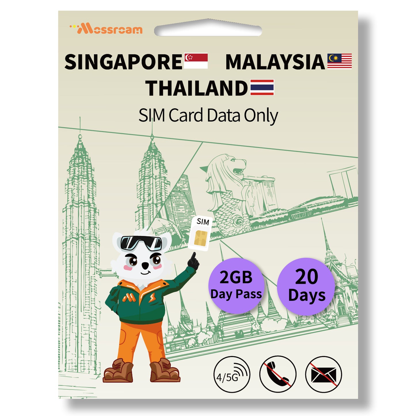 Singapore, Malaysia, Thailand Data SIM Card