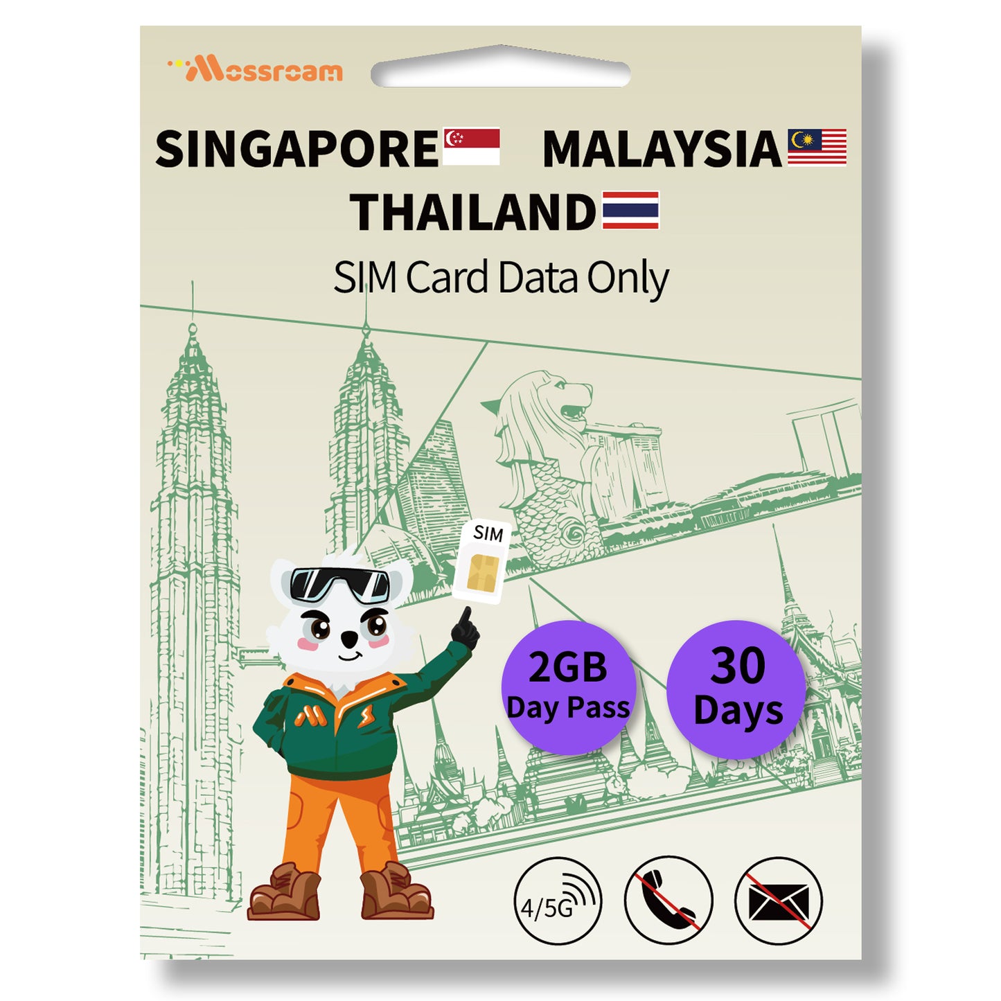 Singapore, Malaysia, Thailand Data SIM Card