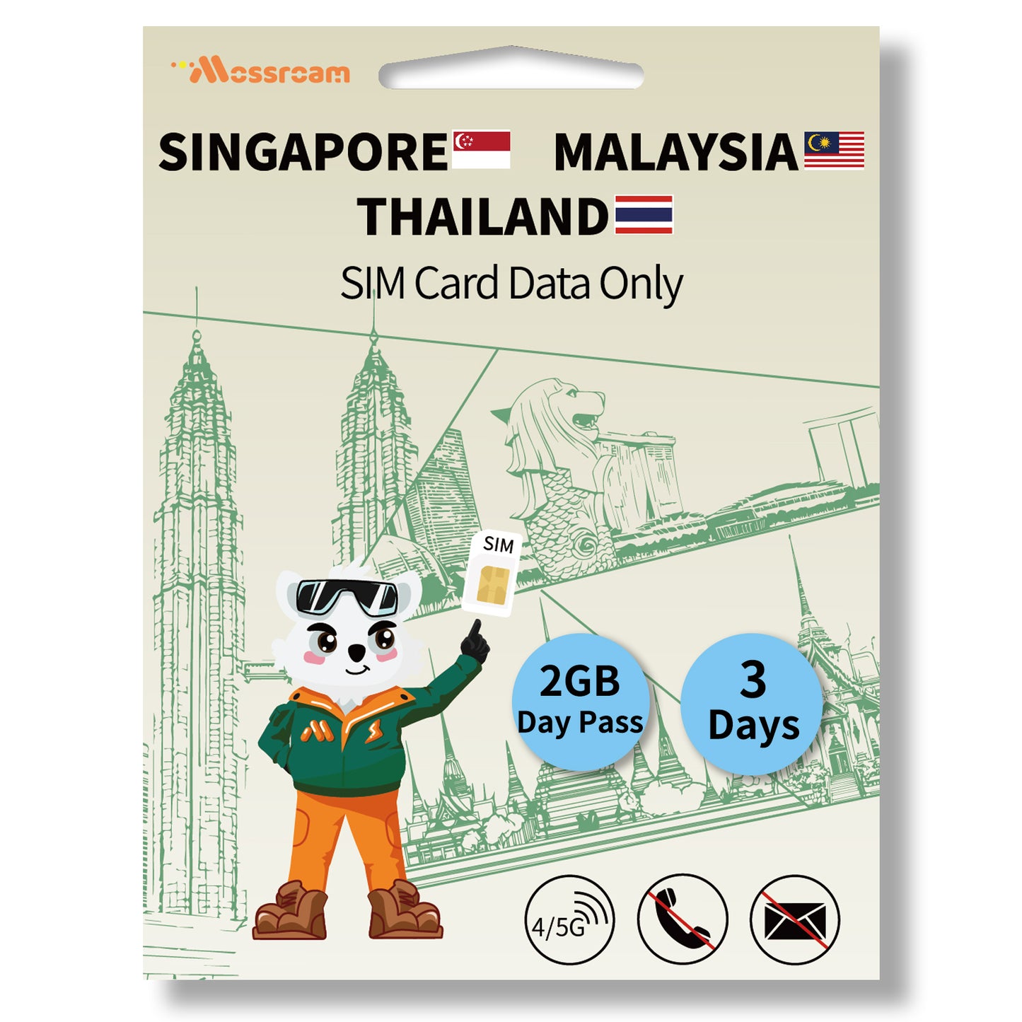 Singapore, Malaysia, Thailand Data SIM Card