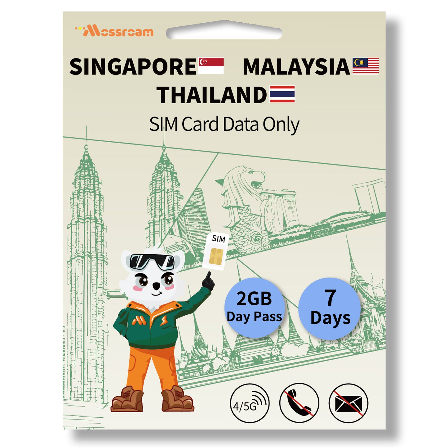 Singapore, Malaysia, Thailand Data SIM Card
