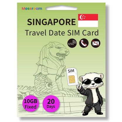 Prepaid Singapore SIM Card,3GB Fixed Data for 7 Days - Fast 5G/4G LTE - No Contracts, No Roaming Fees - Perfect for Tourists & Travelers