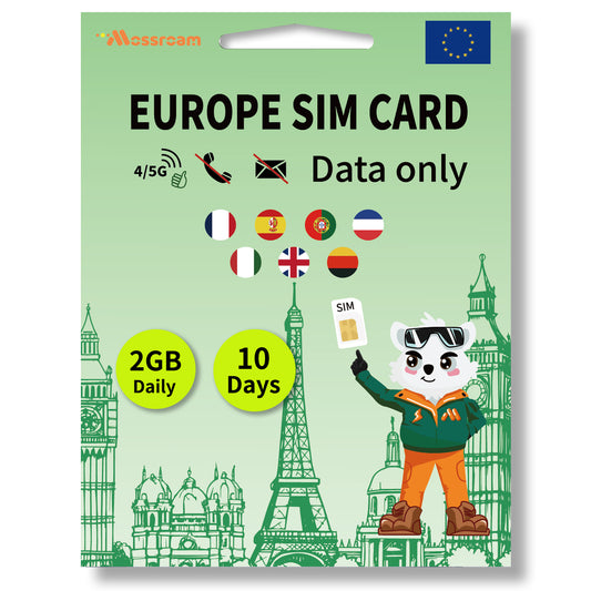 Europe 3 in 1 SIM Card – 7-Country Coverage